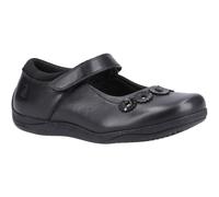 Hush Puppies Christina Leather Junior Black Shoes UK 1
