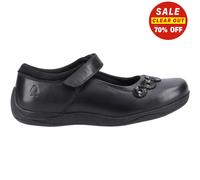 Hush Puppies Christina Leather Junior Girls School Shoes Black