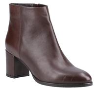 Hush Puppies - Women's Claridy Leather Heeled Ankle Boots - Brown - UK 7