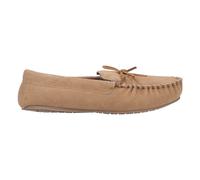 Hush Puppies Slippers Clyde – Suede Loafer, Memory Foam, Cosy Winter – Tan UK 6