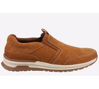 Hush Puppies Cole Slip On Leather Memory Foam Men's | Slip On Shoes | Tan | UK Size 9