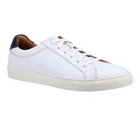 Hush Puppies Colton Leather Mens White Trainers - Size UK 10
