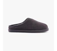 Hush Puppies Conrad Mens Suede Slip-On Comfort Warm Lining Grey Mules