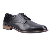 Hush Puppies Damien Lace Up Leather Mens Black Lace-Up Shoes