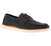 Hush Puppies Daniel Canvas Boat Shoe Canvas Men's Navy Boat Shoes - UK 7