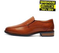 Hush Puppies Donovan Leather Men's Tan Slip-On Shoes - UK 7