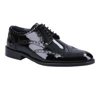 Hush Puppies Dustin Brogue Patent Leather Men's Black Patent Brogues Shoes UK 12