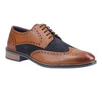 Hush Puppies Dustin Leather/Suede Men's Tan/Navy Brogues Shoes - UK 8
