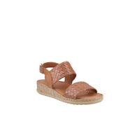 Hush Puppies Ebony Wide Fit Leather Women's Tan Sandals - UK 4 / EU 37 / US 6