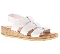 Hush Puppies Eden Women's White Leather Gladiator Sandals, Size: 6
