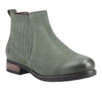 Hush Puppies Edith Leather Women's Green Flat Chelsea Boots - UK 3 / EU 36 / US 5