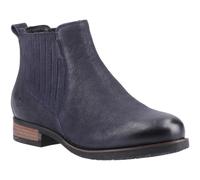 Hush Puppies Edith Leather Women's Navy Flat Chelsea Boots UK 5