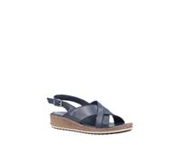 Hush Puppies Elena' Cross Over Wedge Sandal In Navy Navy 3