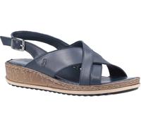 Hush Puppies Elena Cross Over Wedge Sandal Womens - Navy - Size UK 6