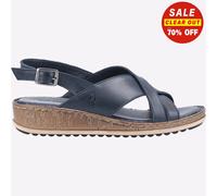 Hush Puppies Elena Cross Over Wedge Sandal Womens - Navy - Size UK 3
