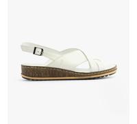 Hush Puppies ELENA Crossover Womens Wedge Sandals White - UK 6