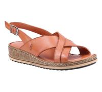 Hush Puppies Elena Tan Womens Crossover Casual Strap Buckle Sandals