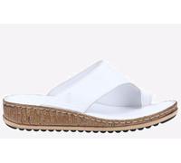 Hush Puppies Elissa Leather Sandals Womens | Slip On Shoes | White | UK Size 5