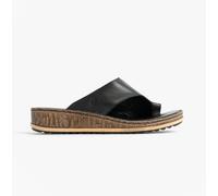Hush Puppies Elissa Womens Leather Slip-On Lightweight Casual Black Sandals
