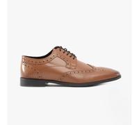 Hush Puppies Elliot Mens Leather Lace-Up Breathable Formal Brogue Tan Brogues