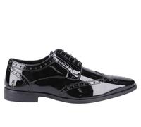 Hush Puppies Men's Elliot Brogue Patent Leather Derby Shoes 9 (43) Black