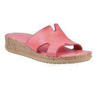 Hush Puppies Eloise Leather Womens Coral Sandals - Red - Size UK 8