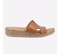 Hush Puppies Eloise Womens Mule Leather Fashion Dress Everyday Sandals Tan