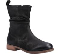 Hush Puppies Emilia Leather Womens Black Boots - Size UK 8