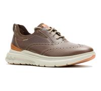 Hush Puppies Excel Leather Mens Fossil Lace-Up Shoes - Brown - Size UK 7
