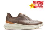 (Brown, 6 (Adults')) Hush Puppies Excel Leather Men's Fossil Lace-Up Shoes