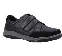 Hush Puppies Men's Fabian Double Strap Sneaker, Black, 10 UK