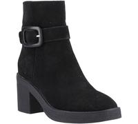 Hush Puppies Fearne Suede Women's Black Heeled Ankle Boots - UK 4