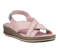 Hush Puppies Female Elena Cross Over Wedge Sandal, Blush, 4