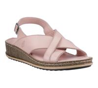 Hush Puppies Female Elena Cross Over Wedge Sandal, Blush, 8