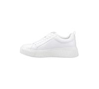 (White, 4 (Adults')) Hush Puppies Harlow Leather Women's White Trainers