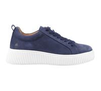 Hush Puppies Female Harlow Suede Sneaker, Indigo, 4