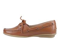 Hush Puppies Irene Leather Women's Tan Boat Shoes UK 8