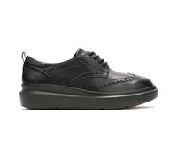 Hush Puppies Female Joy Wingtip Lace Up, Black/Black,4