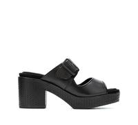 Hush Puppies Heeled Sandals Poppy – Women's Buckle Slide, Leather – Black UK 6
