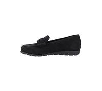Hush Puppies Female Shelby Suede Loafer, Black, 8