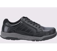 (Black, 8 (Adults')) Hush Puppies Finley Leather Men's Black Lace-Up Shoes