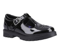 Hush Puppies Fiona Patent Junior Leather Girls's Black Shoes UK 2
