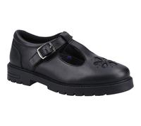 Hush Puppies Fiona Snr Leather Girls's Black Shoes UK 6