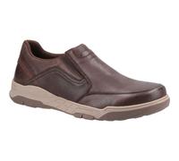 Hush Puppies Fletcher Leather Men's Coffee Loafers UK 6