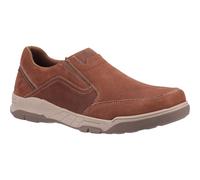 Hush Puppies Fletcher Leather Men's Tan Loafers UK 6