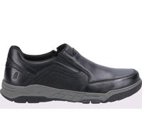Hush Puppies Fletcher MEMORY FOAM Slip On Mens - Black Leather - Size UK 11