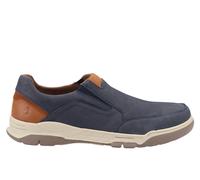 Hush Puppies Mens Fletcher Slip On Shoes Navy/Tan 12