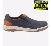 Hush Puppies Fletcher Mens Casual Relaxed MEMORY FOAM Slip On Shoe Navy