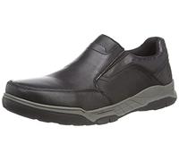 (Black, 7 (Adults')) Hush Puppies Fletcher Leather Men's Black Loafers