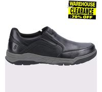 (Black, 7 (Adults')) Hush Puppies Fletcher Leather Men's Black Loafers